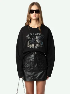 Cheap Zadig & Voltaire Arvene Diamanté SweatshirtNEW Grischineclair
